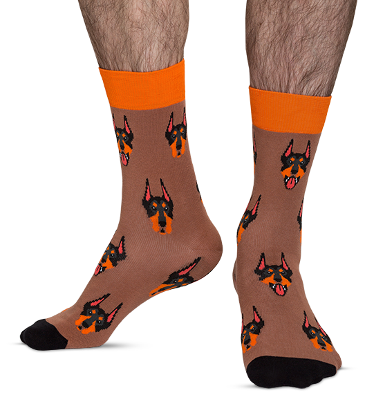 Fearless Doberman | Funny colored socks | Buy funny colored socks for ...