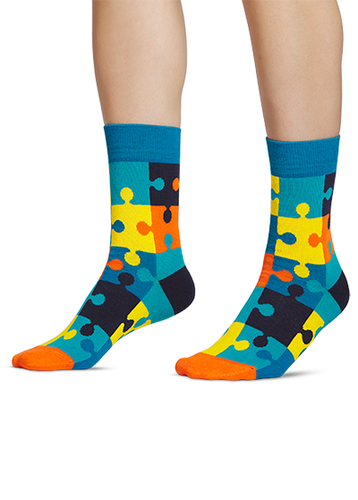 Jigsaw Puzzle Completed | Funny colored socks | Buy funny colored socks ...