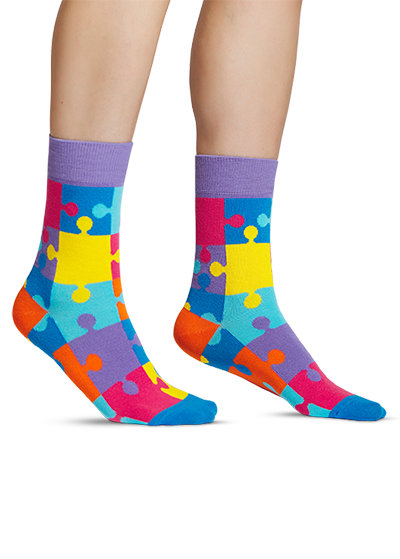 Puzzle | Funny colored socks | Buy funny colored socks for women, men ...