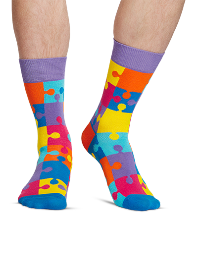 Puzzle | Funny colored socks | Buy funny colored socks for women, men ...
