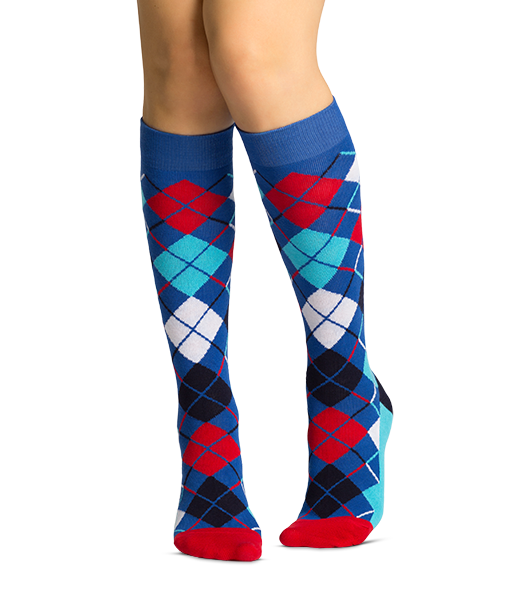 Bombastic Rhombic Knee High Funny colored socks Buy funny colored