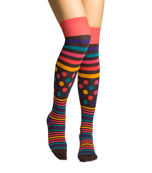 High heels Over the Knee | Funny colored socks | Buy funny colored ...