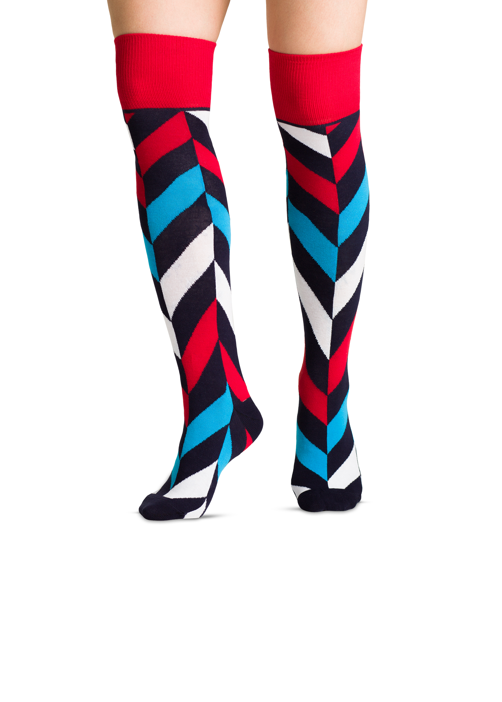 Seven leagues Over the Knee Funny colored socks Buy funny colored